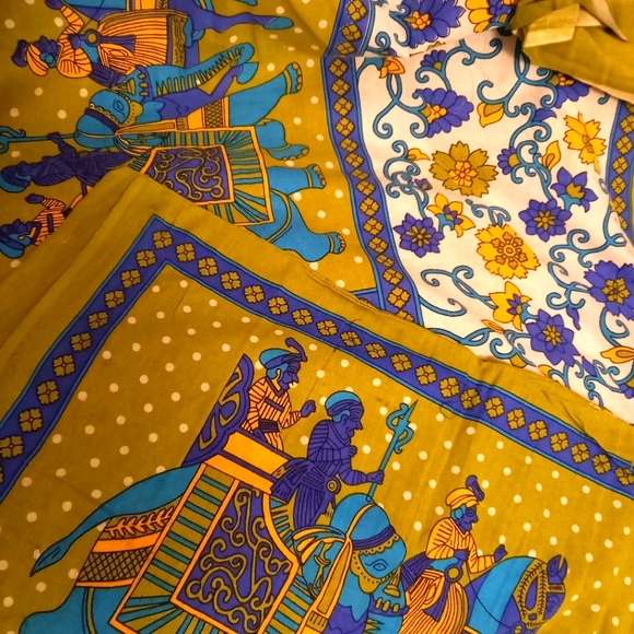 Other - Block print double throw + 2 pillowcase